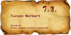 Tuzson Norbert névjegykártya